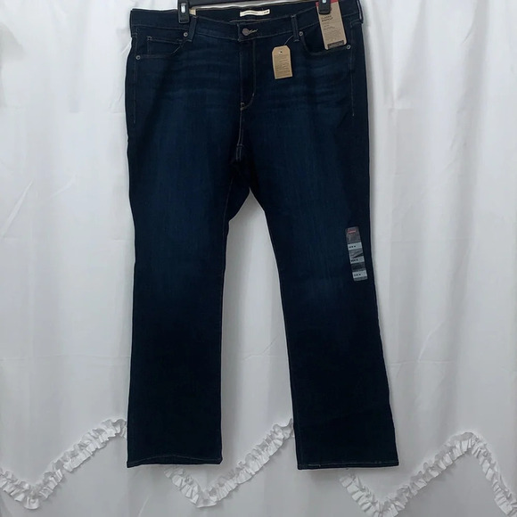 Women’s Levi's Classic Bootcut Mid-Rise Dark Denim Jeans Size W22 NEW WITH TAGS - Picture 2 of 10